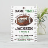 男子のフットボール誕生日招待状 招待状 (スタンド正面)