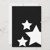 男子のロックスターギター星のロックバースデーパーティー 招待状 (裏面)