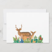 男子のワイルドなジャングルサファリ動物の1歳の誕生日 招待状 (裏面)