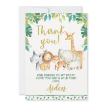 男子のワイルド・ワン・サファリ・サンキューカード