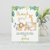 男子のワイルド・ワン・サファリ・サンキューカード 招待状 (スタンド正面)