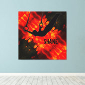 男子の体操 – 溶岩破壊少年カスタムたち キャンバスプリント (インサイチュ (ウッドフロア))