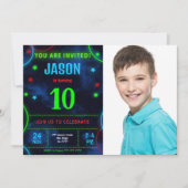 男子の写真招待状 招待状 (正面)