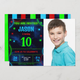 男子の写真招待状 招待状