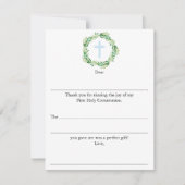 男子の初めての聖体拝領 お礼メッセージを記入 ノートカード (正面)