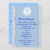 男子の初聖体拝領招待状 招待状 (正面/裏面)