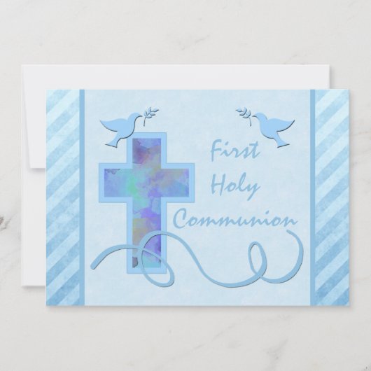 男子の初聖体拝領招待状 招待状 (正面)