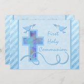 男子の初聖体拝領招待状 招待状 (正面/裏面)