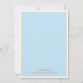 男子の初聖体拝領招待状 - 青 招待状 (裏面)