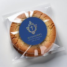 男子の初聖体拝領 ロイヤルブルー ゴールド ヴィンテージクレスト