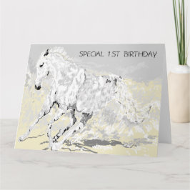 男子の初誕生日グリーティングカード カード