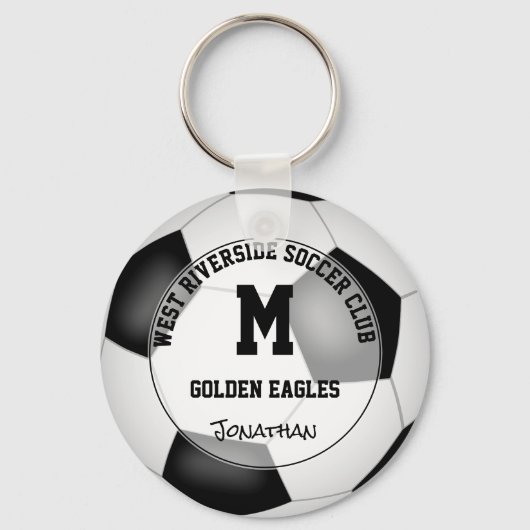 男子の女子サッカーチームの買ギフト1つまたは複数 キーホルダー (正面)