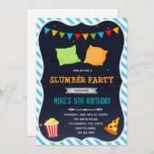 男子の寝泊まりパーティーの招待状 招待状 (正面/裏面)