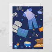 男子の寝込みパーティーお泊まり会招待状 招待状 (裏面)