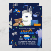 男子の寝込みパーティー パジャマパーティー招待状 招待状 (正面/裏面)