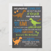 男子の小さな恐竜の子供の誕生日招待状 招待状 (正面)