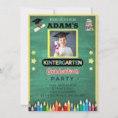 男子の幼稚園卒園写真招待状 招待状 (正面)