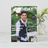 男子の彼Magazine表紙 16歳の誕生日招待状 招待状 (スタンド正面)