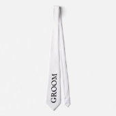 男子の新郎をテーマにした白結婚のネクタイ ネクタイ (正面)