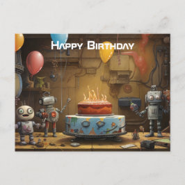男子の楽しい誕生日パーティーのポストカード #11 ポストカード