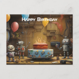 男子の楽しい誕生日パーティーのポストカード #11 ポストカード