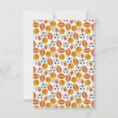 男子の現代スポーツ誕生日パーティー｜ゲームデーのテーマ サンキューカード (裏面)