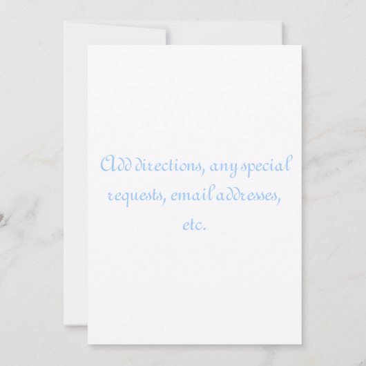 男子の確認招待状 招待状 (裏面)