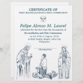 男子の第1回交代証明書 レターヘッド (正面/裏面)