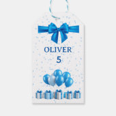 男子の誕生日ギフトタグ - プレゼント＆コンフェッティ ギフトタグ (裏面)