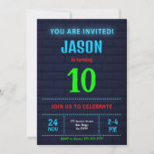 男子の誕生日パーティー招待状 招待状 (正面)