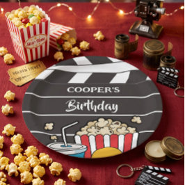 男子の誕生日パーティー 映画鑑賞会 ペーパープレート