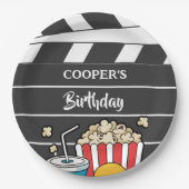 男子の誕生日パーティー 映画鑑賞会 ペーパープレート (正面)