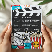 男子の誕生日パーティー 映画鑑賞会 招待状