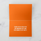 男子の誕生日パーティー　緑の感謝カード サンキューカード (内部)