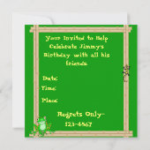 男子の誕生日ライオン招待状 招待状 (裏面)