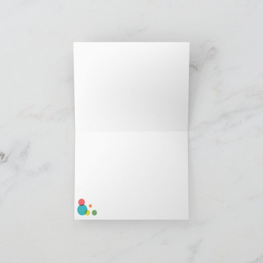 男子の誕生日写真 サンキューカード (内部)