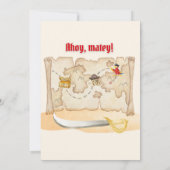 男子の誕生日　カスタマイズできる海賊パーティー 招待状 (裏面)