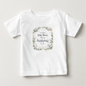 男子の象の水彩ベビーシャワー - 青いサファリ ベビーTシャツ (正面)
