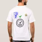 男子の鎧 Tシャツ (裏面)