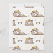 男子の黄色いモンスタートラック誕生日パーティー 招待状 (裏面)