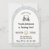 男子の5歳誕生日パーティーにお越しください！ゴルフ 招待状 (正面)