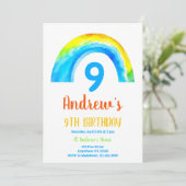 男子の9歳の誕生日 招待状 (スタンド正面)