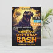 男子のTレックス誕生日 招待状 (スタンド正面)