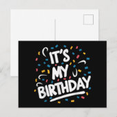 男子も女子も子供も大人も楽しい誕生日 ポストカード (正面/裏面)
