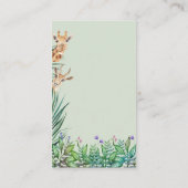 男子よ！サファリジャングルベイビーシャワーブック ゲストブック 赤ちゃんのための絵本 エンクロージャーカード (裏面)