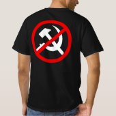 男子アンチはっきりした共産主義の両面バーゲンTシャツ Tシャツ (裏面)