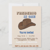 男子カウボーイ誕生日招待状、編集可能な私の1歳の誕生日 招待状 (裏面)