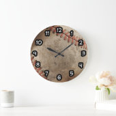 男子カッコいい野球テーマ壁時計 ラージ壁時計 (ホーム)