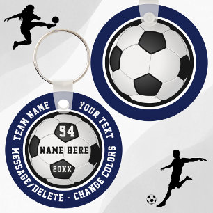 男子ガールズのパーソナライズされた安いサッカーキーホルダー キーホルダー