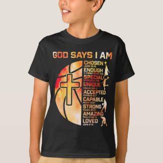 男子クリスチャン 野球 神様が言う 宗教的 グラフィック Tシャツ